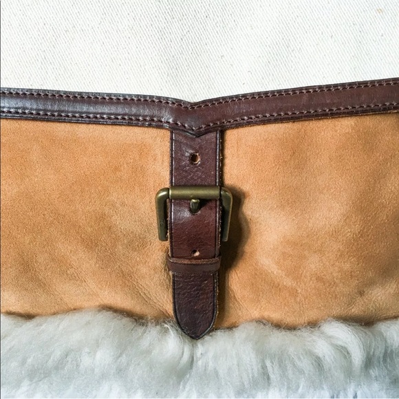SOLD Ralph Lauren Suede Shearling Cross Body Bag - Picture 2 of 8